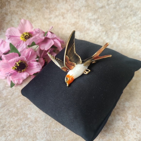 Unisex bird lover brooch - Picture 2 of 4